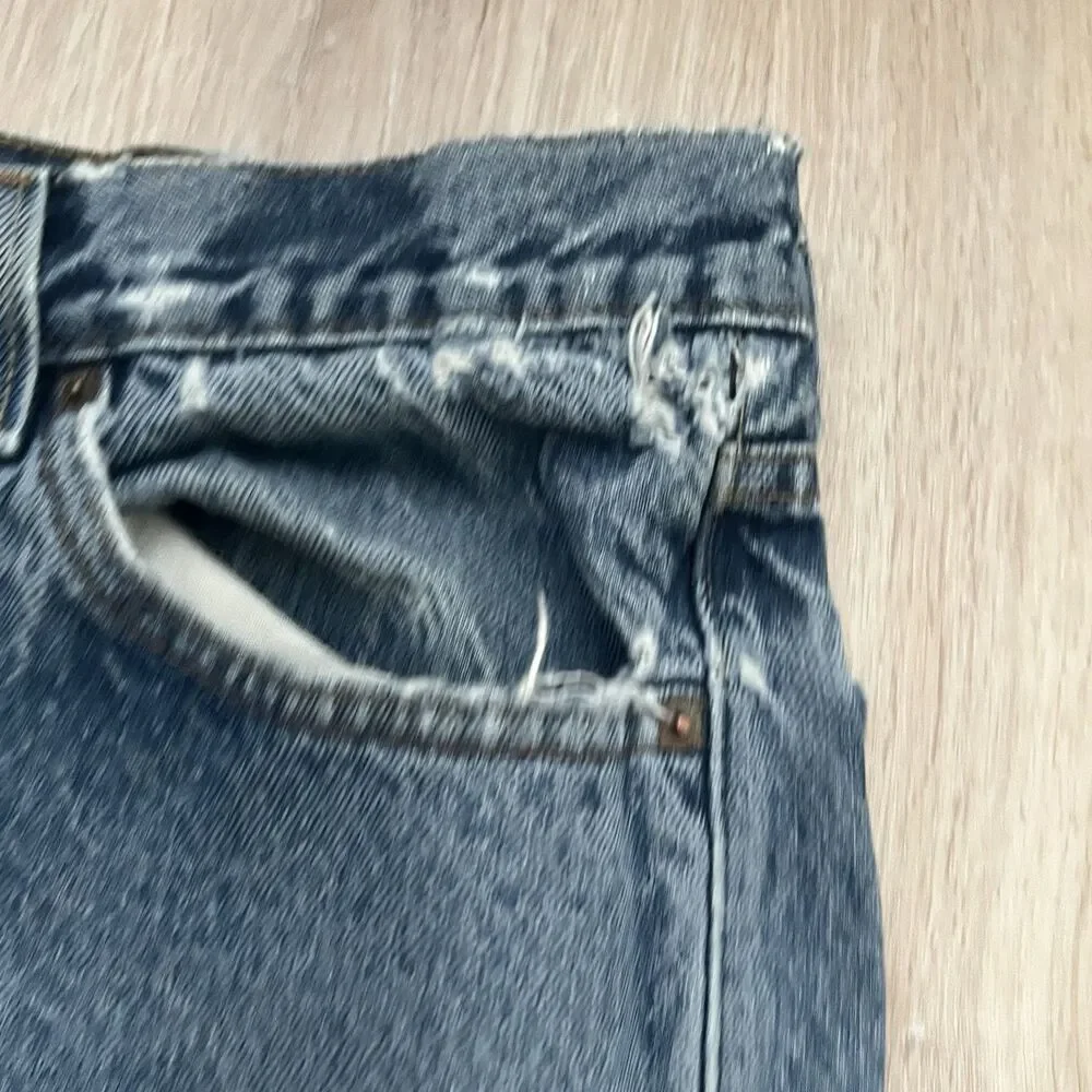 Levi's 505 Jeans Mens 35x30 Blue Medium Wash Regular Fit Straight Leg Y2K Cotton